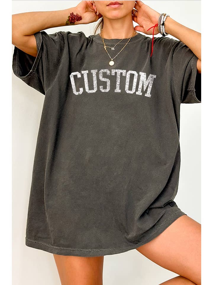 CUSTOM VINTAGE GRAPHIC OVERSIZED TEE and other Purchase Wholesale custom print. Free Returns & Net 60 Terms on Faire trending on Faire.