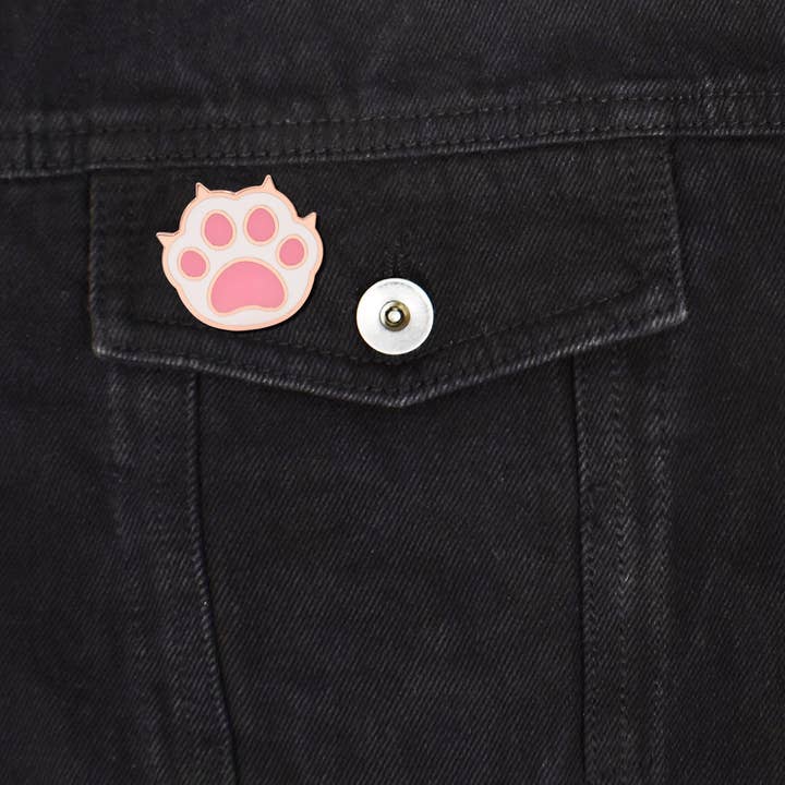 Clayton Jewelry Labs - Wholesale Lapel Pin/Button - Cat Paw Print Hard Enamel Pin