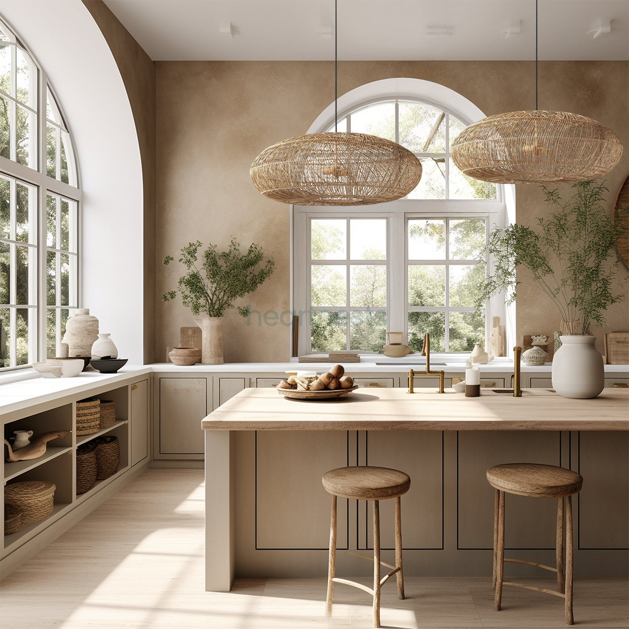 heartnests - Wholesale Chandelier/hanging light - Maldives Rattan Wicker Hanging Light1