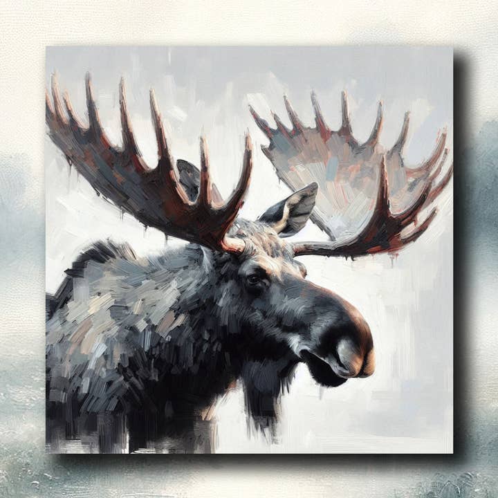 Aimant de réfrigérateur élan - produit pour les amoureux des animaux, article de comptoir pour la vente par frostedgrey