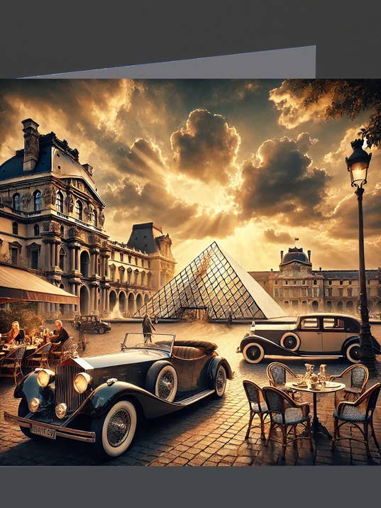 Der Louvre Paris v1 / Grußkarte für den Großhandel von Eliot Siegel & The British Art Gallery