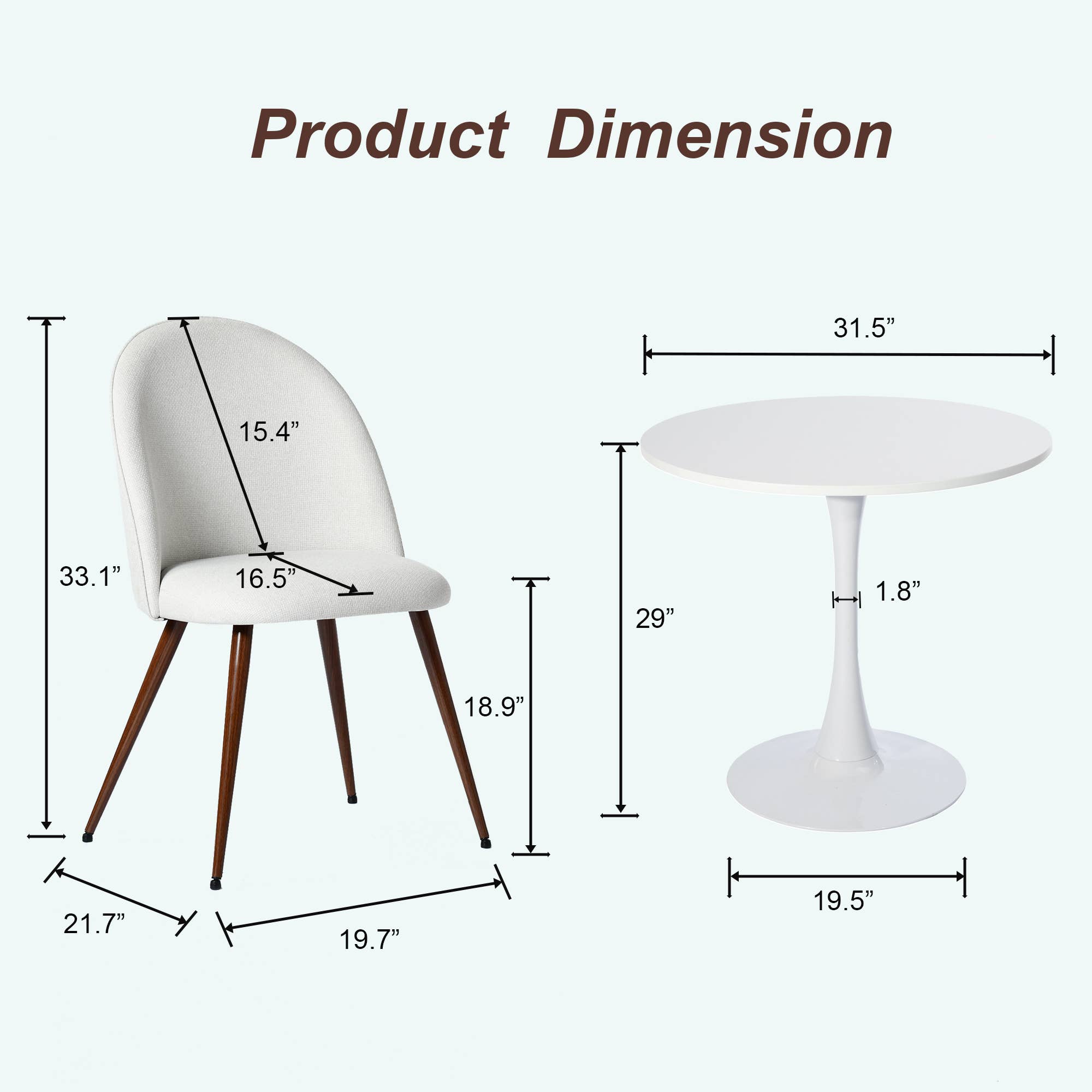 39F Inc. - Wholesale Patio Set - 3-Piece Dining Set With Round Table and 2 Optional Chairs10