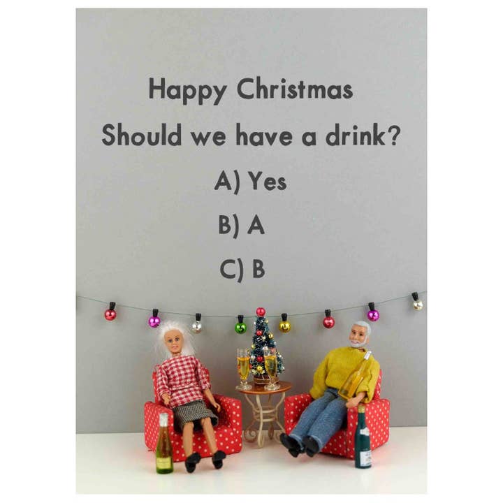 Christmas Drink | Christmas Card | Funny for wholesale by Bold & Bright