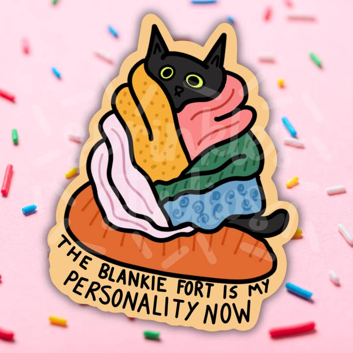 Blanket Fort Personality Vinyl Sticker for wholesale by Sprinkles Studios