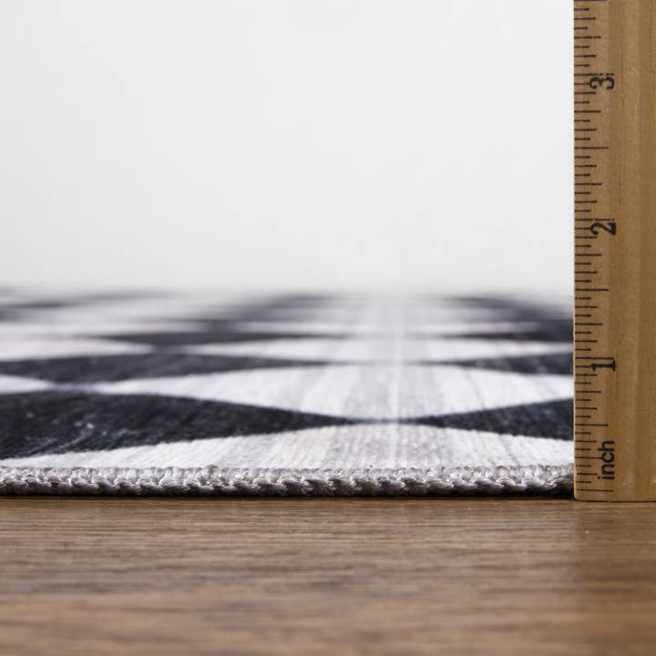 Abani Rugs - Wholesale Area Rug - Abani Parker PAR120A Checkered Cream Machine Washable Rug4