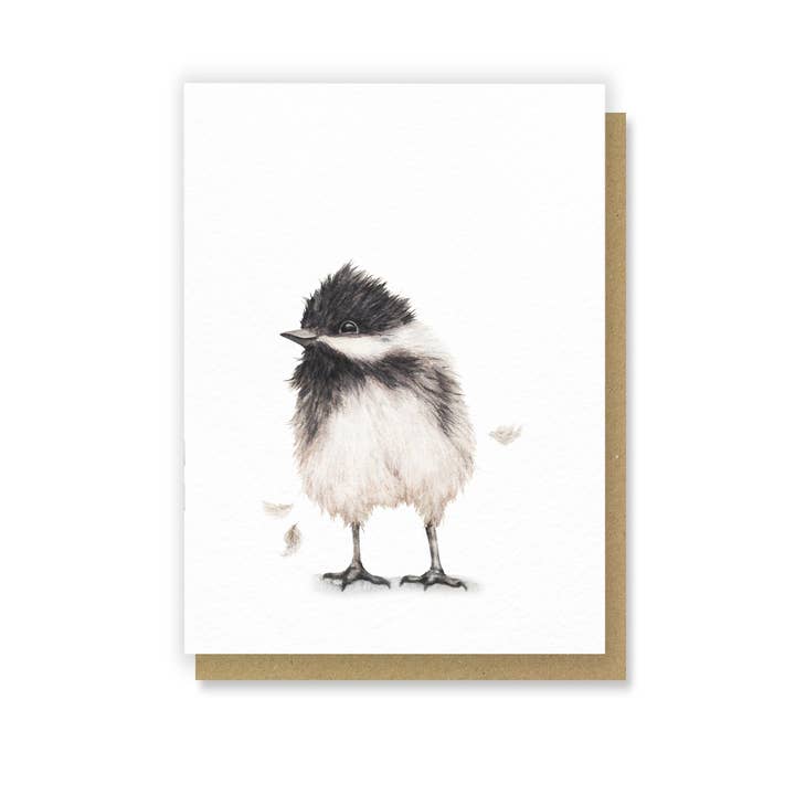 Carbonero Garrapinos - Tarjeta de Felicitación con Pájaro en Acuarela Miniatura para venta al por mayor de Citrus Bunn