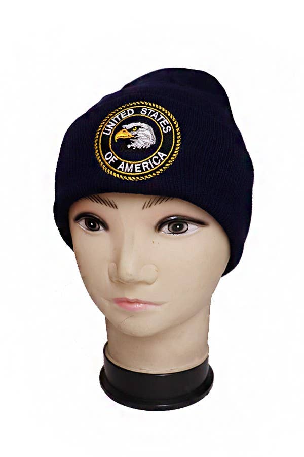 Cap Zone - Venta al por mayor Gorro de lana - Mujer - Gorros largos de acrílico con parches de American Eagle4