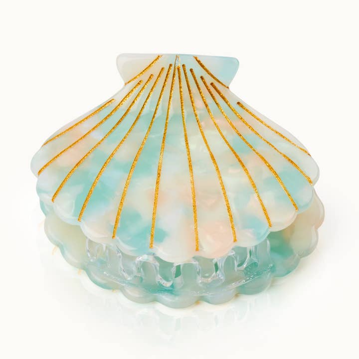 Pinza para el cabello concha turquesa para venta al por mayor de by Vivi.