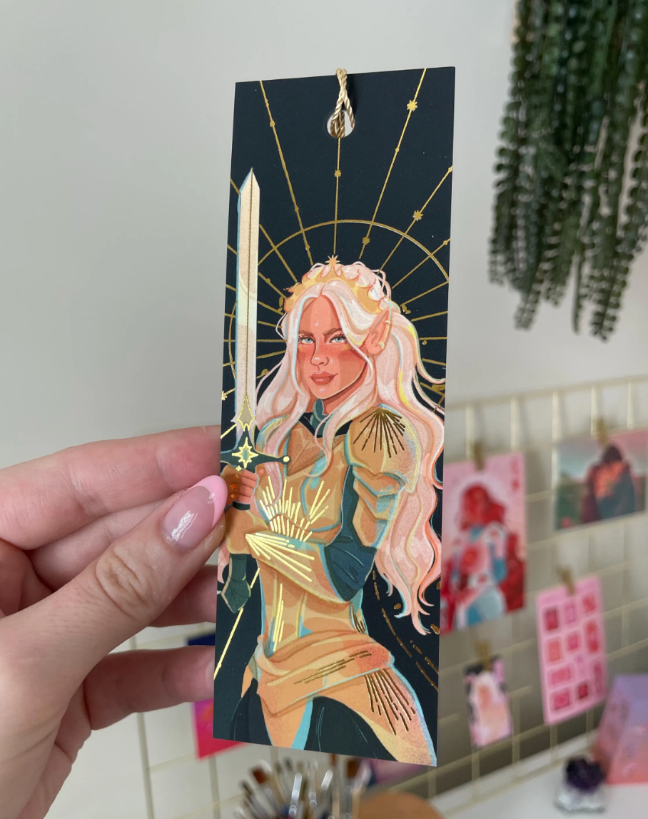 Brittany Keller Art - Wholesale Bookmark - Aelin Gold Foil Bookmark4