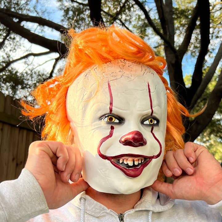 Lelaffet - Wholesale Costume - Unisex - Halloween mask IT Clown Scary Challenge Games Evil Mask0