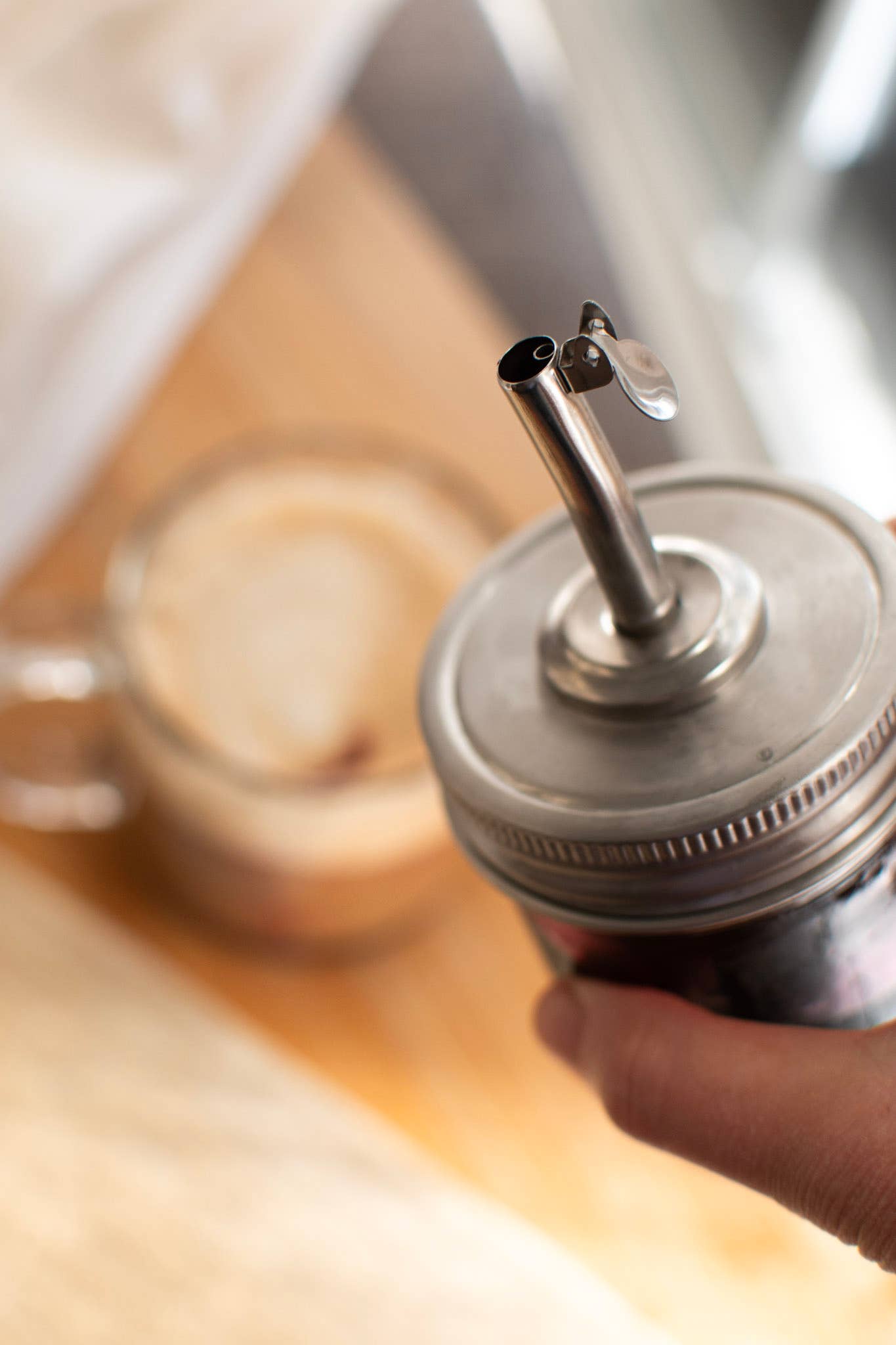 Zefiro - Vendita all'ingrosso Dispenser olio/aceto - Mason Jar - Beccuccio con chiusura automatica1