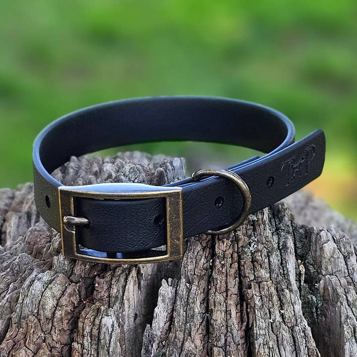 BLACK - Waterproof BioThane© Dog Collar / Dog Lead for wholesale by Trinkety Paws