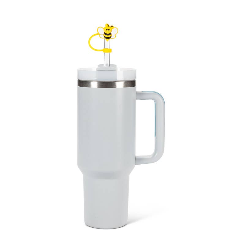 Abbott – wholesale Drinking straw – Set of 3 Jumbo Straws with Bee Caps-13"H2