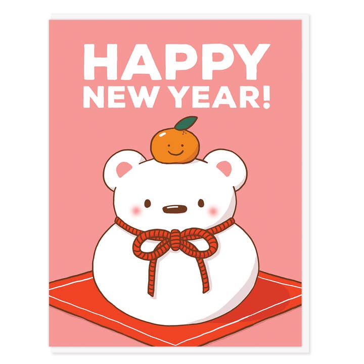 New Year Mochi card for wholesale by Semi Sweet Press