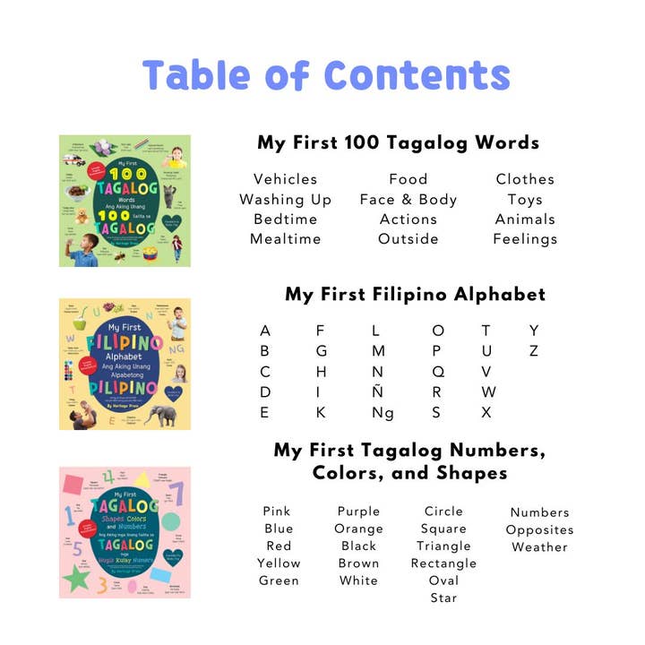 Heritage Kids Press - Wholesale Language & Linguistics Book - My First Tagalog Words Series / Serye ng Aking mga Unang Salitang Tagalog9