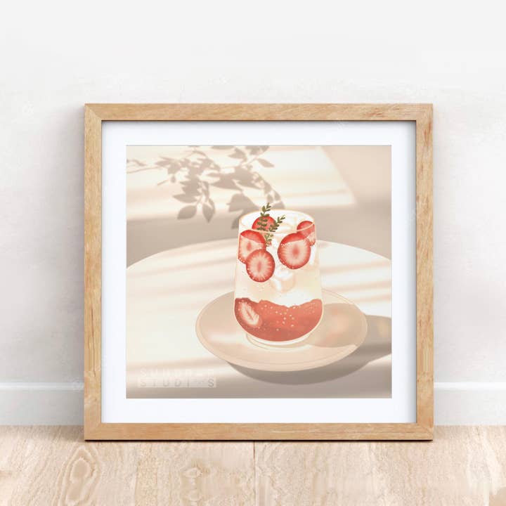 Strawberry Vibe Plakat for engroshandel hos Sundrop Studios