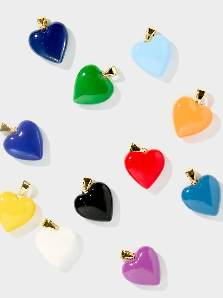 Ciondolo a Cuore in Smalto Reign per la vendita all'ingrosso da parte di Allie + Bess
