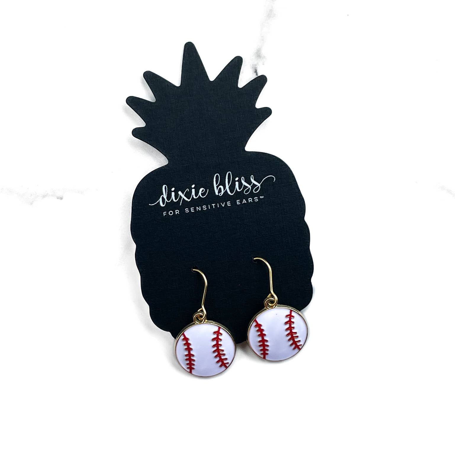 Dixie Bliss - Wholesale Dangle Earrings - Batter Up Baseball Charm1