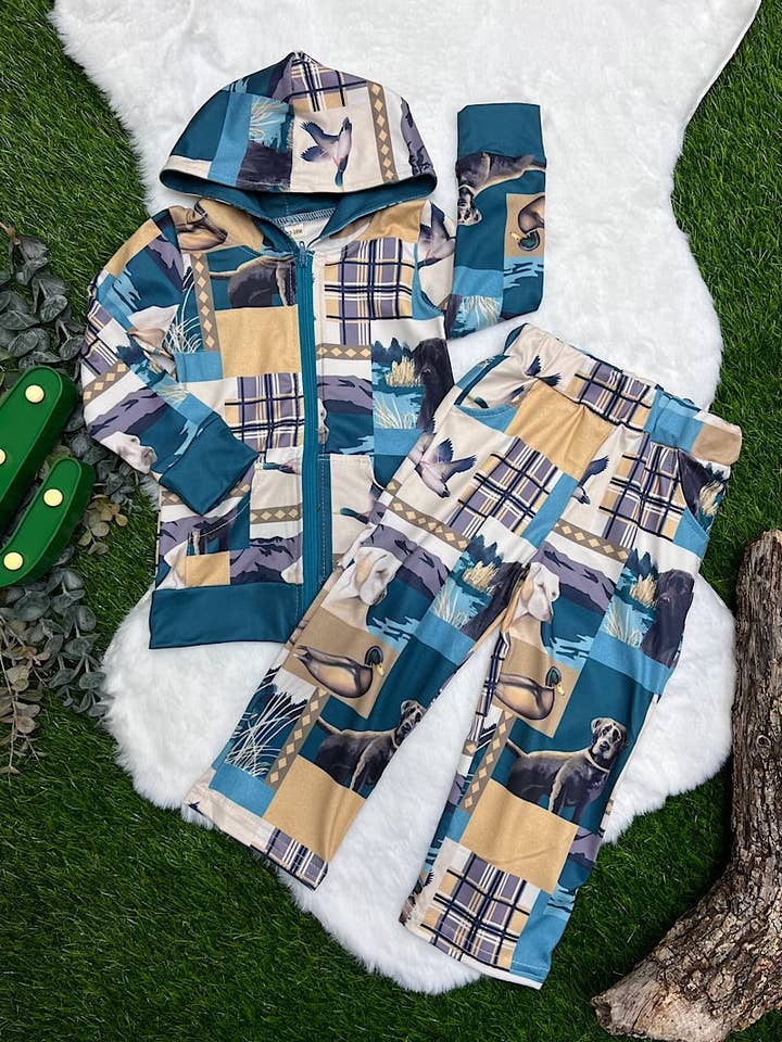 Kids Charm Online - Wholesale Top & Pant Set - Kids - HUNTING SEASON MULTI PRINTED JOGGER SET. BLP20220001 SOL