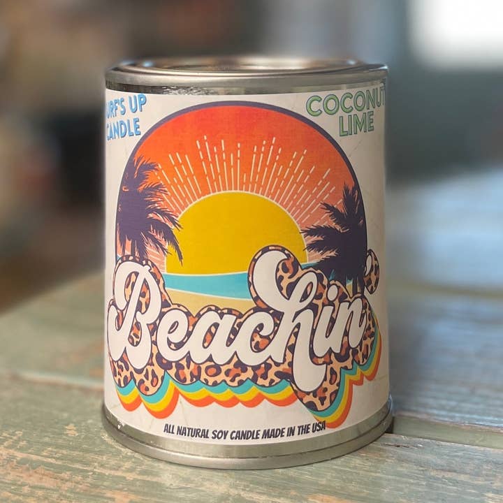 Barattolo di vernice Beachin' Coconut Lime per la vendita all'ingrosso da parte di Surfs Up Candle
