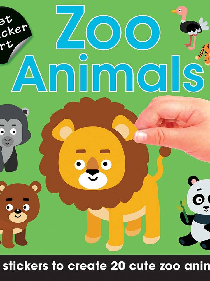 First Sticker Art: Zoo Animals (Create 20 Cute Zoo Animals!) for wholesale by Sourcebooks