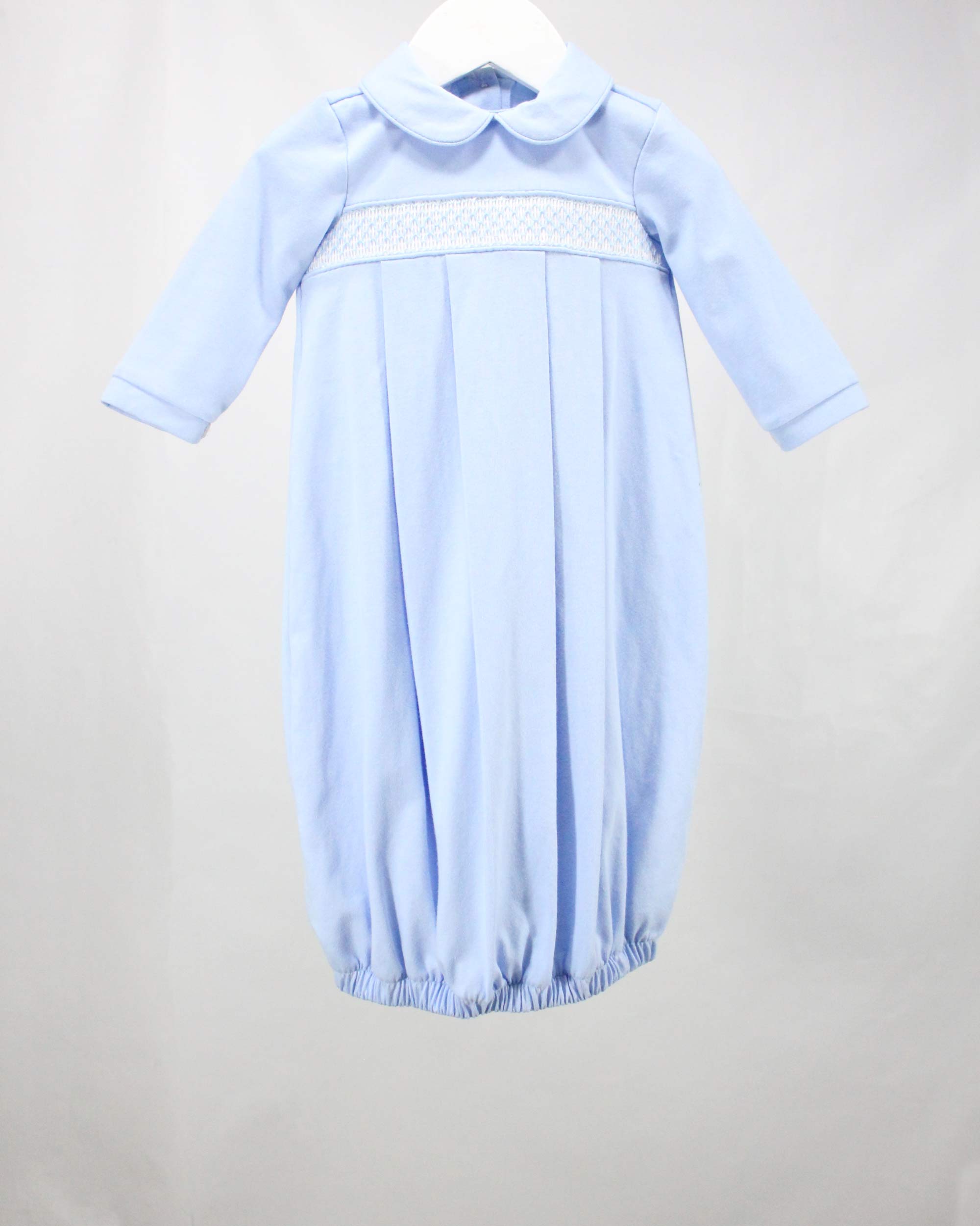 Baby Blessings Clothing - Wholesale Babygown - Baby - Blue and White Geometric Levi Gown