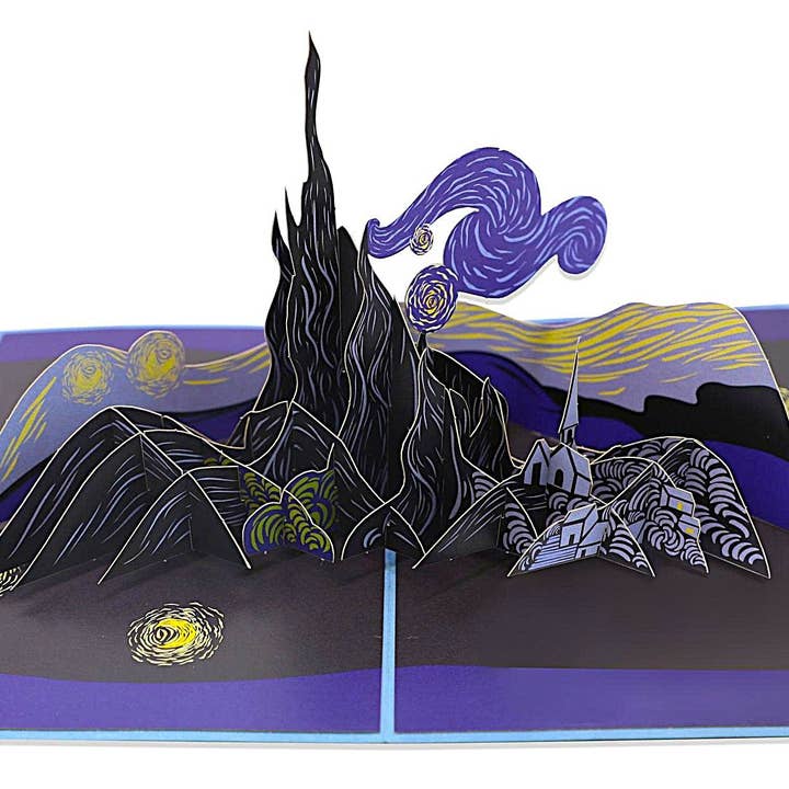 Stjärnenatt av Van Gogh 3D Pop Up Gratulationskort för wholesale av The Paper Mix