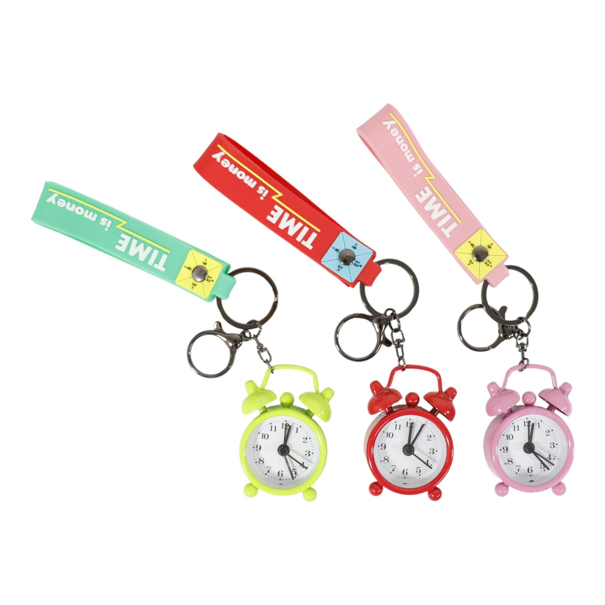 ASSORTED Cute Mini Alarm Clock Key Chain KC2830-53 (12PC) for wholesale on Faire4