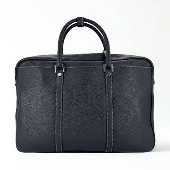 Italian Leather Laptop Crossbody Bag Midnight Blue for wholesale by Elegant Italian