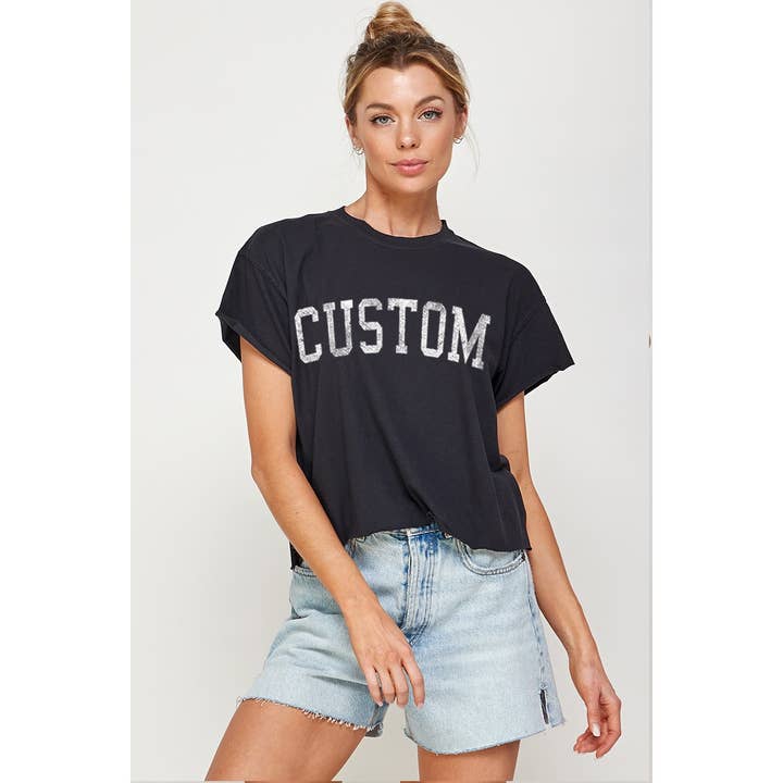 Illustrated Society - Wholesale Screen printed t-shirt – Women′s - CUSTOM VINTAGE GRAPHIC CROP TOP
