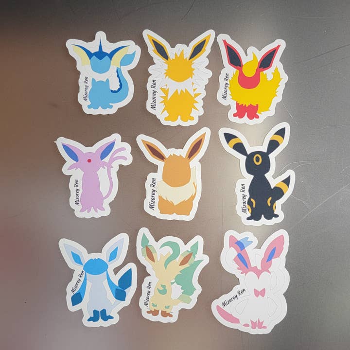 Eeveelution Stickers for wholesale by Mizorey Ren