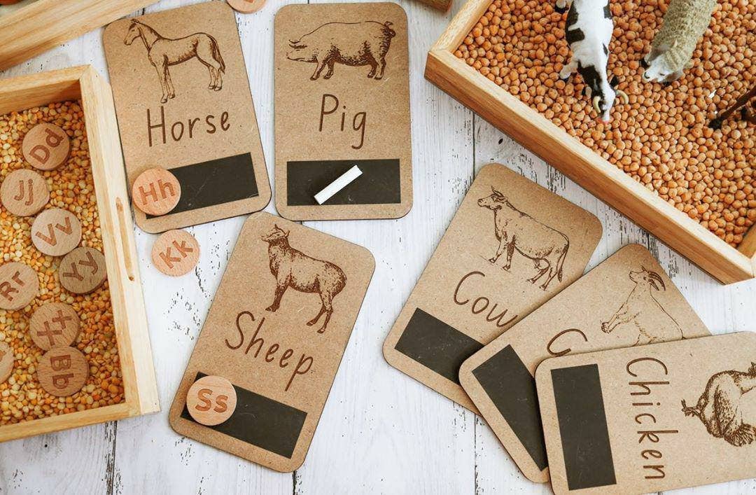 Timber Tots - Wholesale Learning cards – Child & baby - Farm Animal Flash Cards6