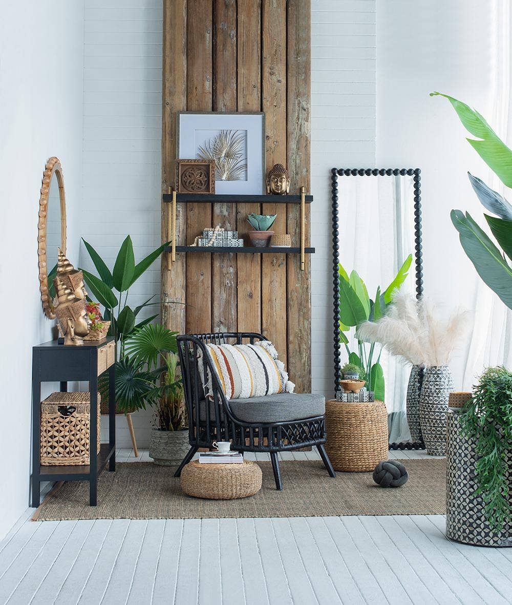 A&B Home Group Inc. - Wholesale Stool - D14.5x14.5" Water Hyacinth Stool 1EA/CTN17