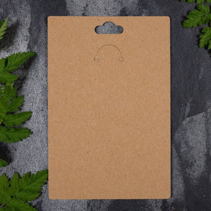 Fernery Designs – wholesale Retailer display – Home & Living – Large Blank Kraft Keyring Display Cards