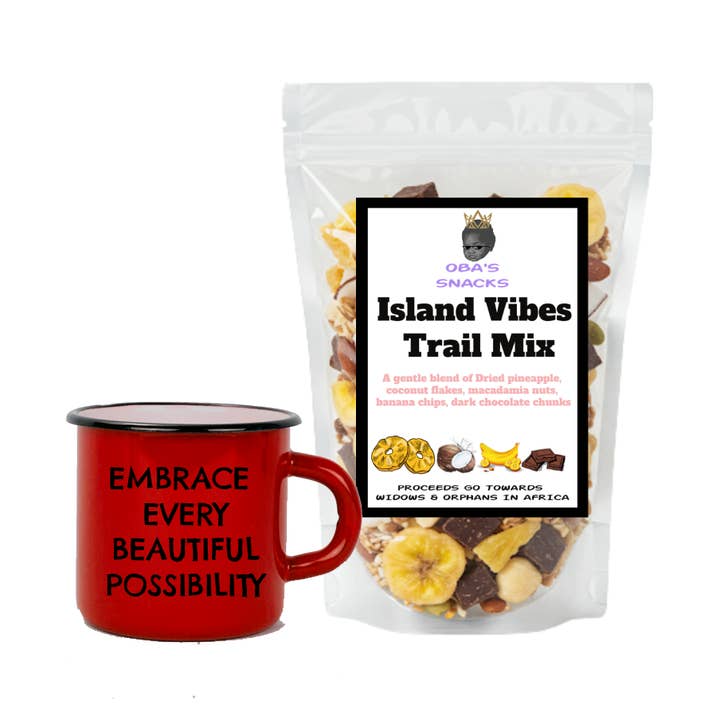 Omfamna Möjligheter mugg & Trail mix -9 unika smaker för wholesale av Maqoba