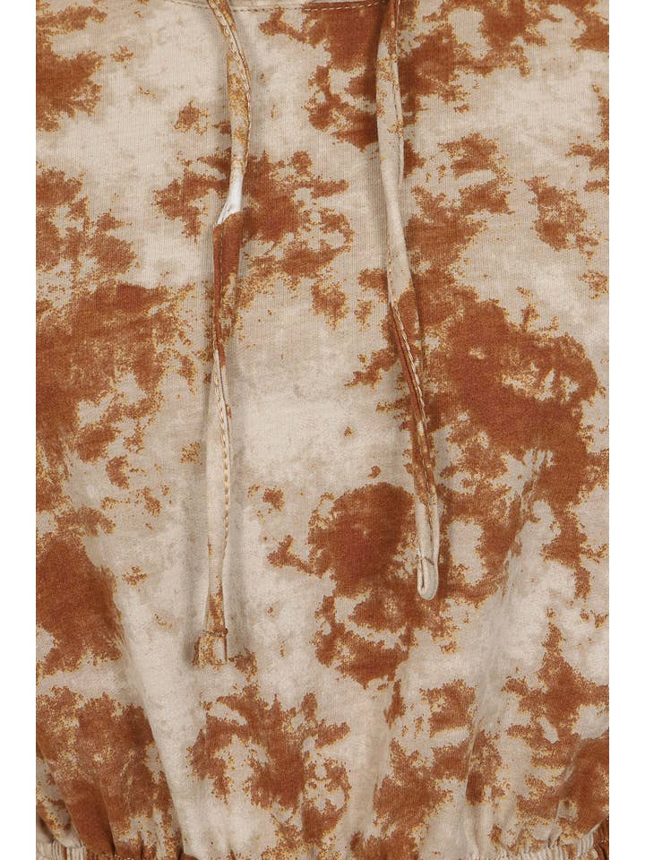 Nazz Collection Clothing Ltd – wholesale Lounge set – Women's – Haven Camel and Beige Two Tone Tie Dye 2 Piece Tracksuit Set