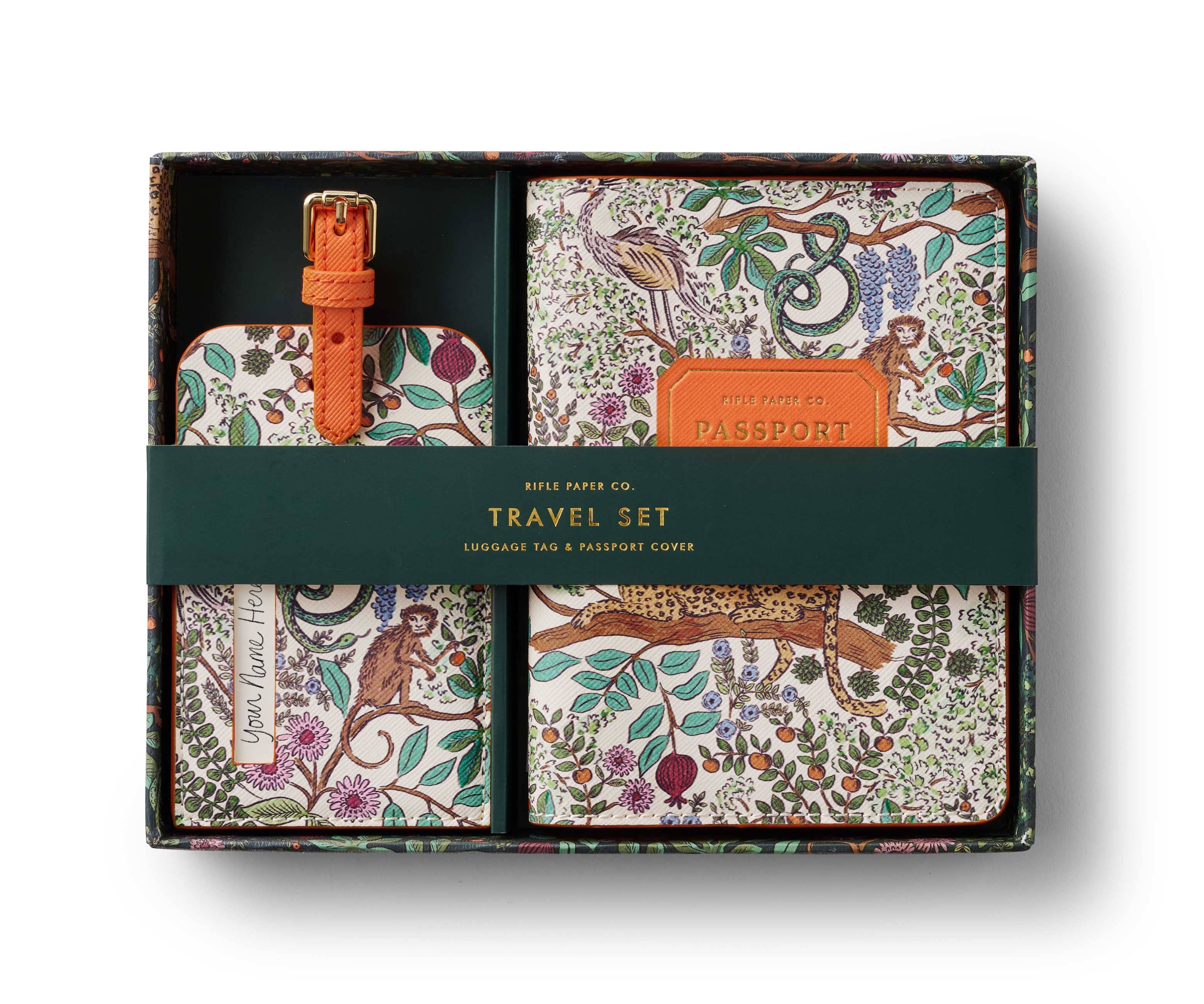 Rifle Paper Co. - Wholesale Travel Set - Safari Passport & Luggage Tag Set1