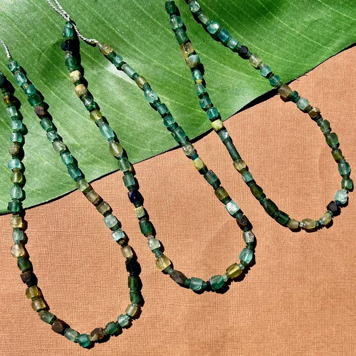 Bead Goes On - Wholesale Beads - Silk Road Roman Glass Small Faceted Bead Strand6