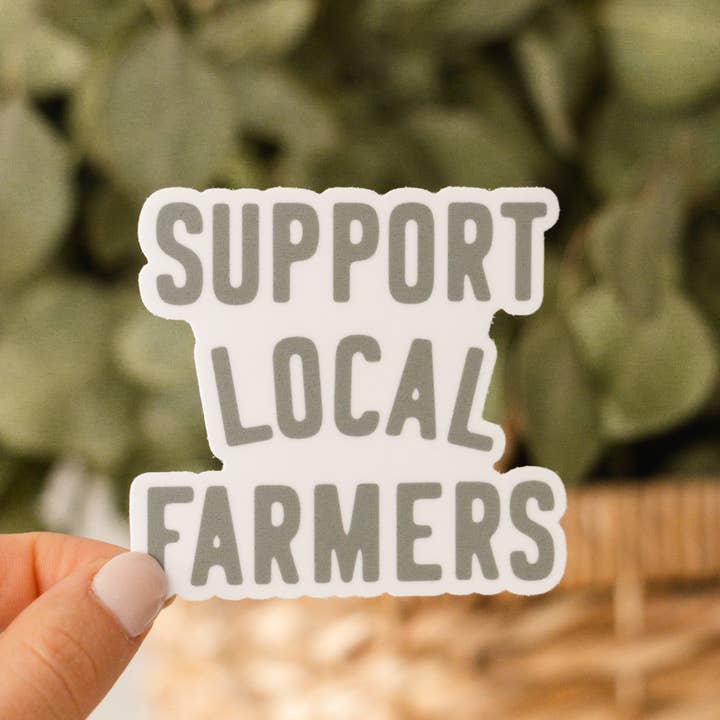 The Anastasia Co - Wholesale Sticker - Support Local Farmers Sticker - Green