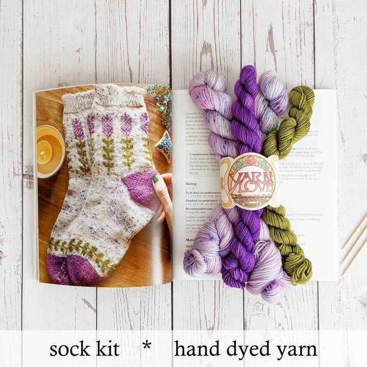 Blooming Lavender Sock Yarn Kit for wholesale by Yarn Love
