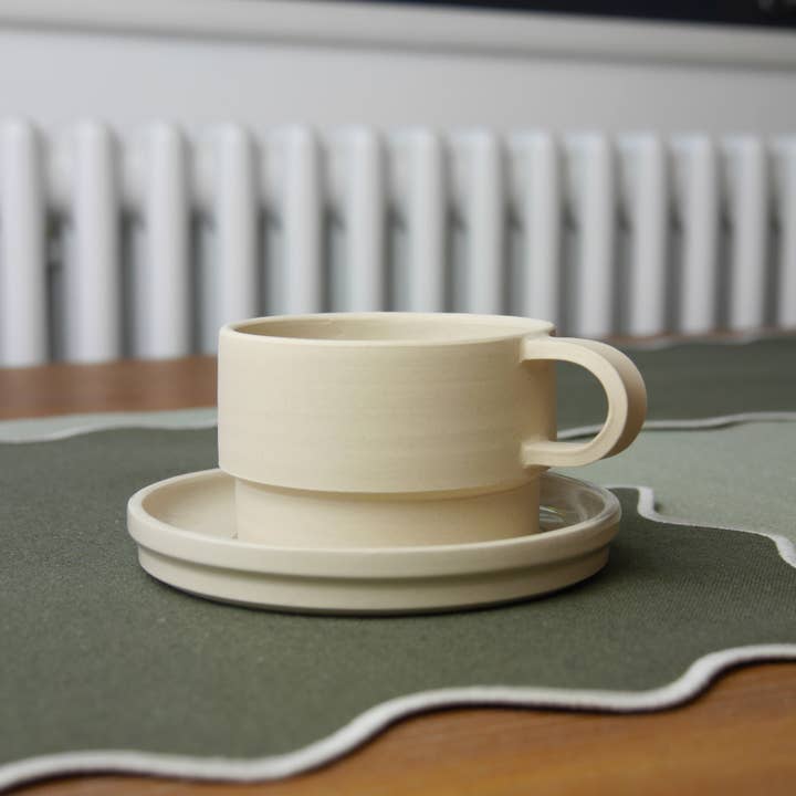 Handmade Mug & Saucer - The Everyday Luxe Coffee Gift Set for wholesale by Throw to fire