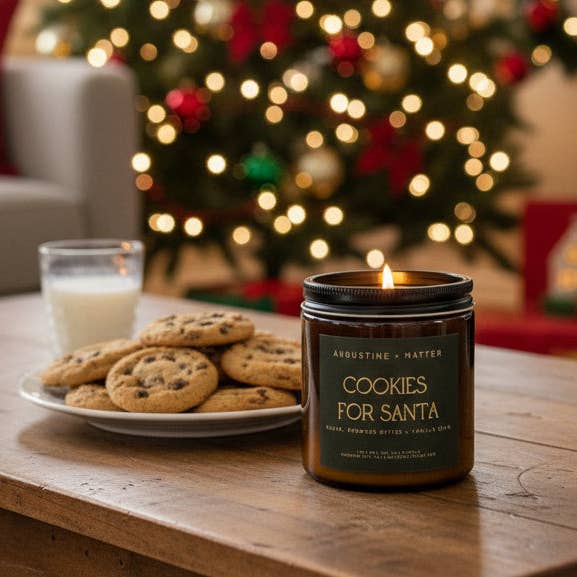 Augustine + Matter Candle Studio - Wholesale Jar/Filled Candle - Cookies for Santa - 12oz Soy Candle0
