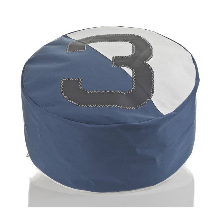Pouf Solo Dacron Nattier Bleu 3 Gris pour la vente par 727 Sailbags