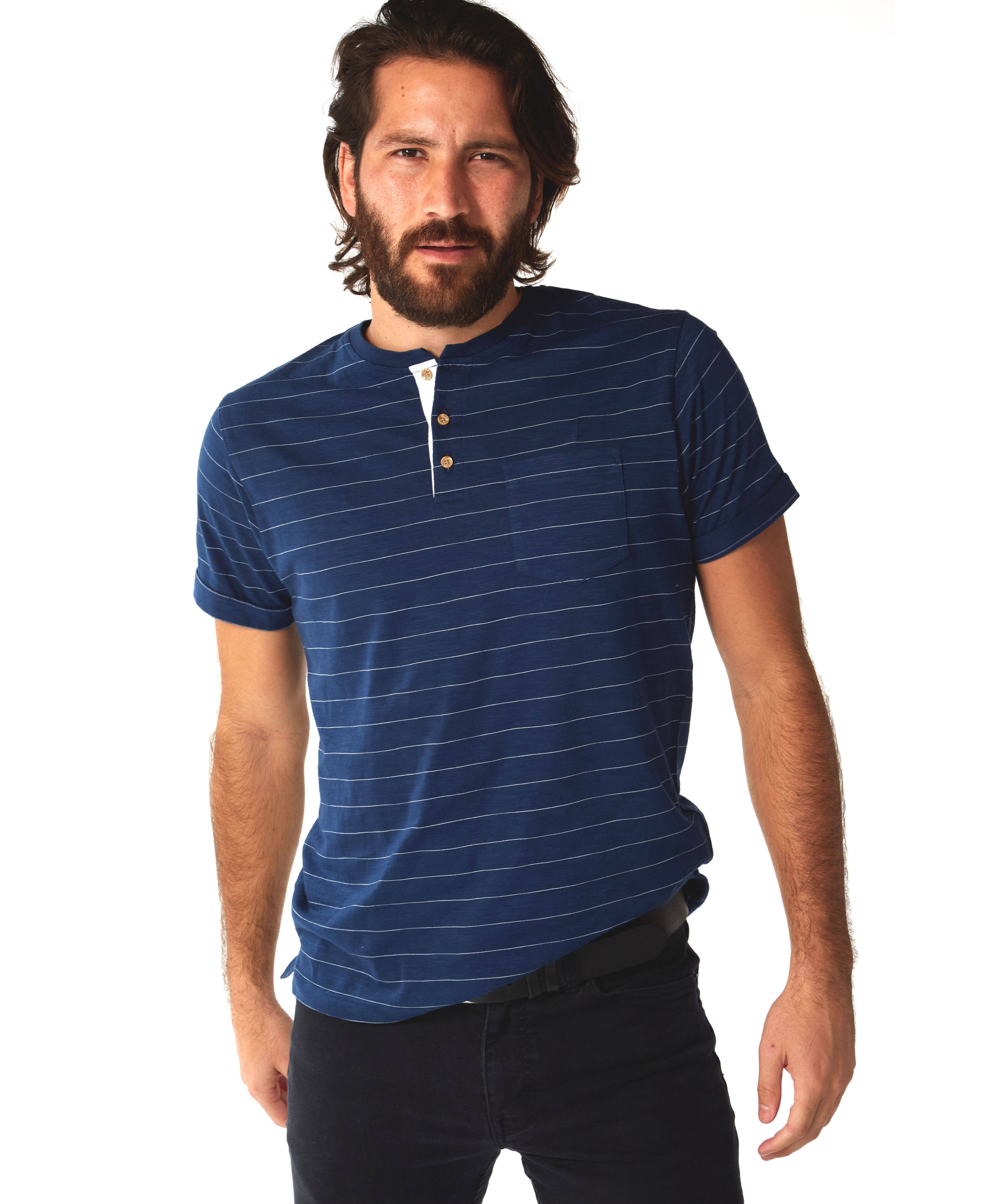 PX - Wholesale T-Shirt - Men's - Wade Pinstripe Henley13