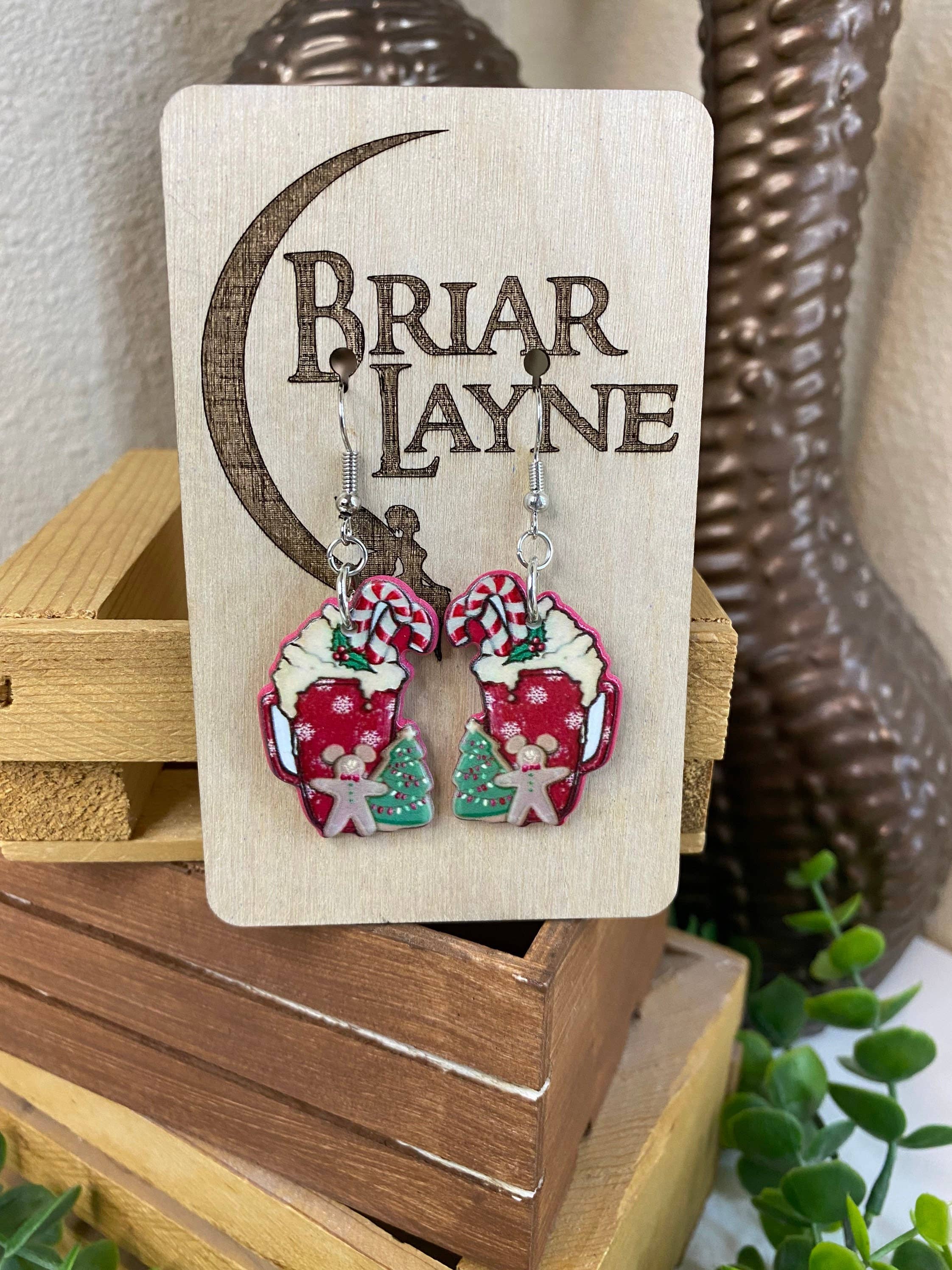 Briar layne - Wholesale Dangle Earrings - Christmas & Coffee Themed Earrings and Barista Gifts1
