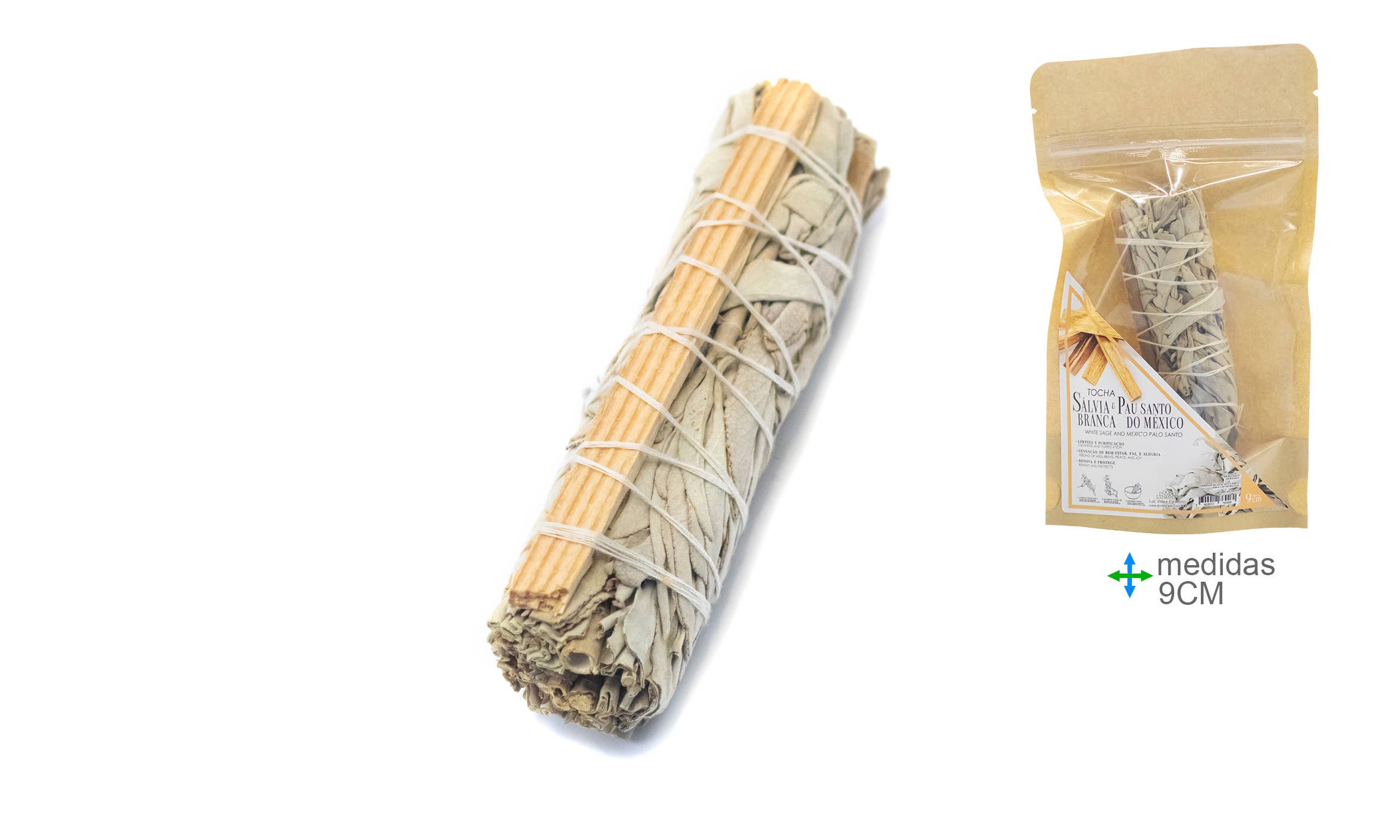 Esoterica Arte - Wholesale Sage Bundle - White Sage Torch / Palo Santo 9cm (3 units)0