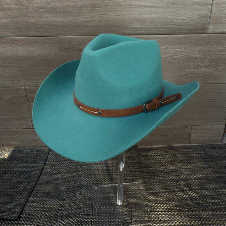 Australian Wool Cowboy Hat W/ leather band for wholesale by Queens INC