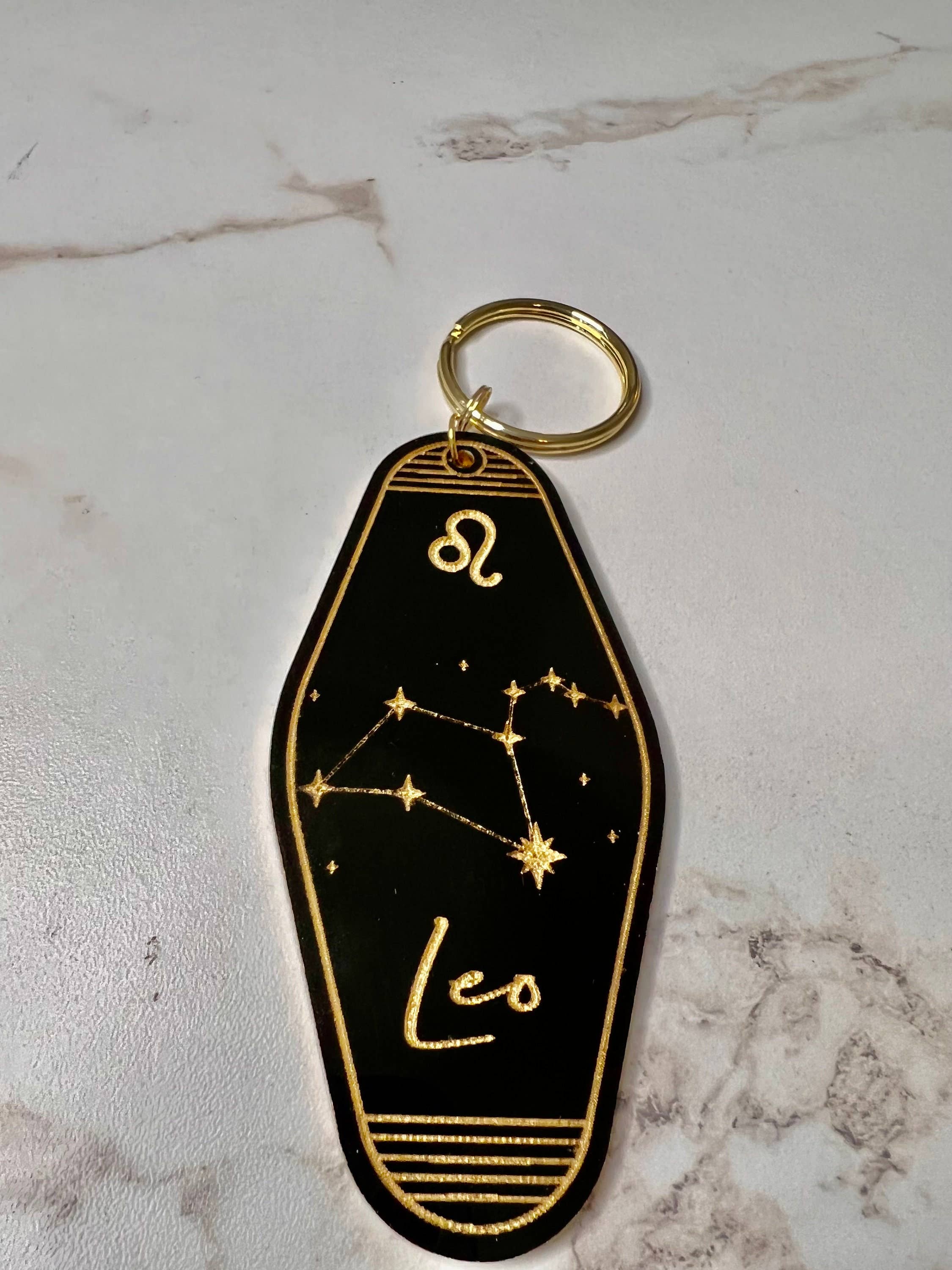 Crafts By Chelle Us - Wholesale Keychain - Women's - Zodiac Hotel Style Keychain | Astrology Keychain | Zodiac Gift | Astrology Gift | Personal Keychain0