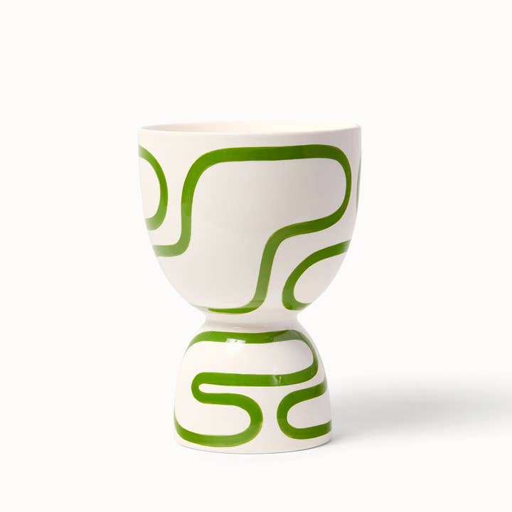 Franca - Wholesale Plant Pot - Meadow Outline Stacked Planters (Gloss) 1