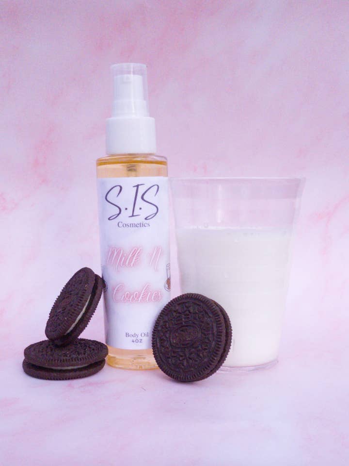 Milk N Cookies Body OIl for wholesale by S.I.S Cosmetics